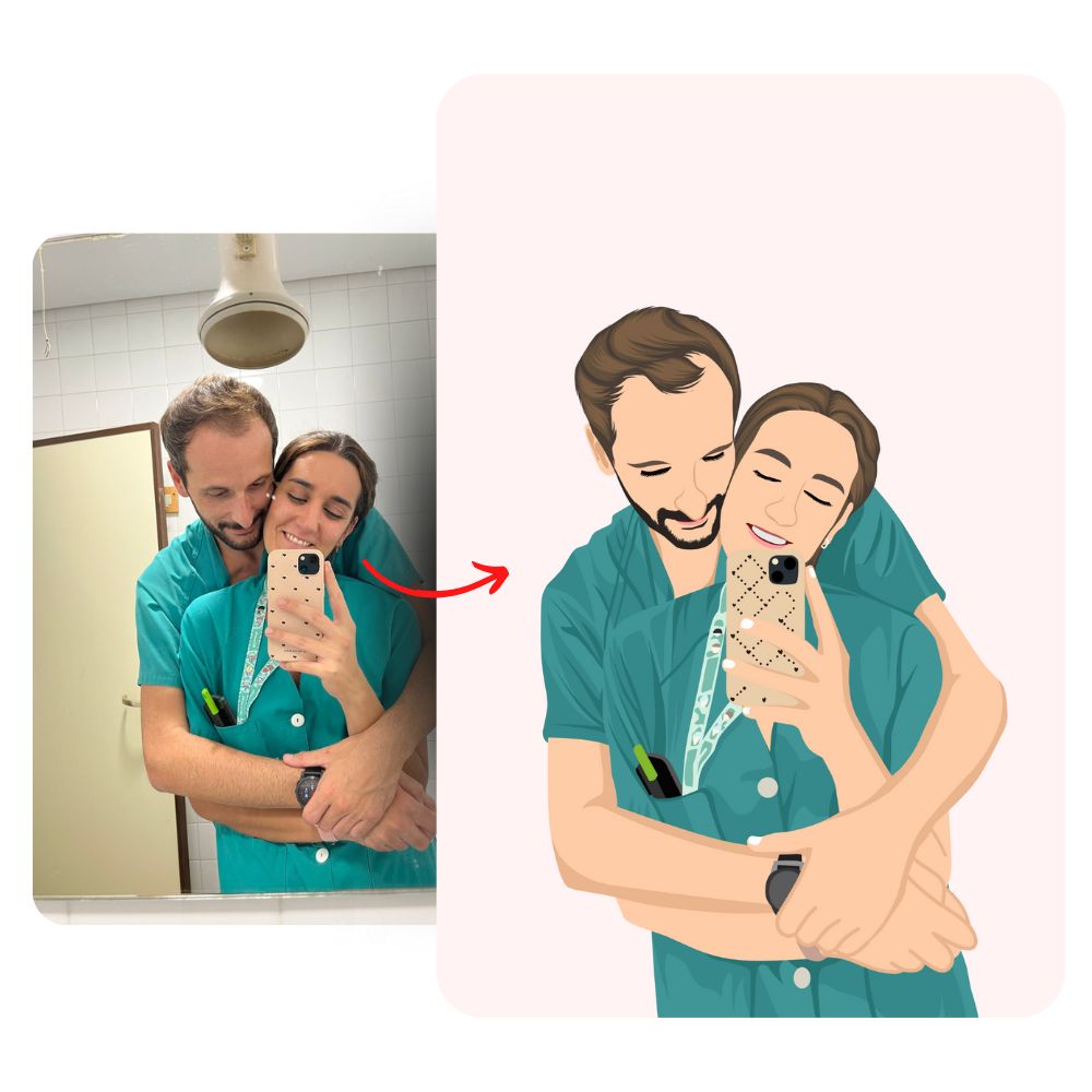 Geschenken voor bruiloften - Gepersonaliseerde tekeningen