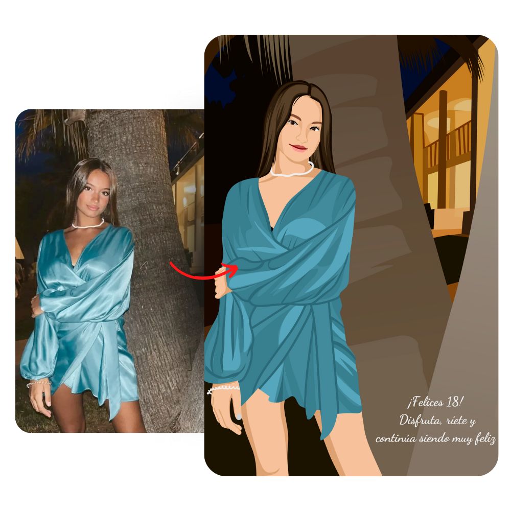Cartoon Stijl op Canvas