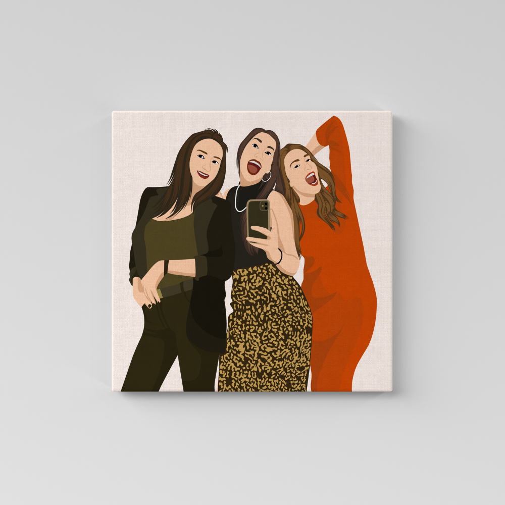 Cartoon Stijl op Canvas