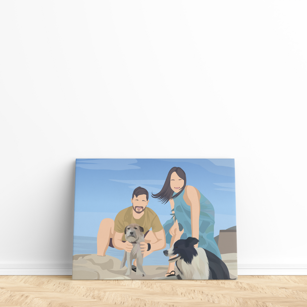 Cartoon Stijl op Canvas