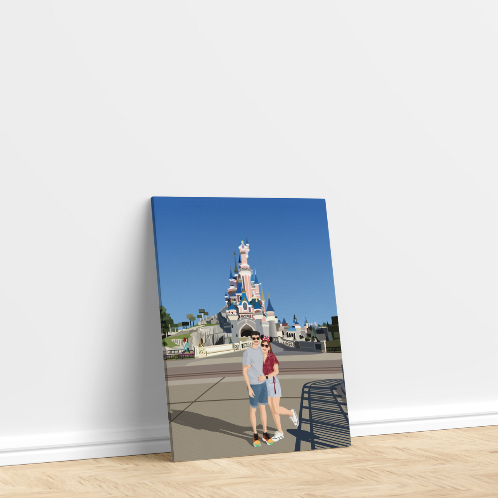 Cartoon Stijl op Canvas