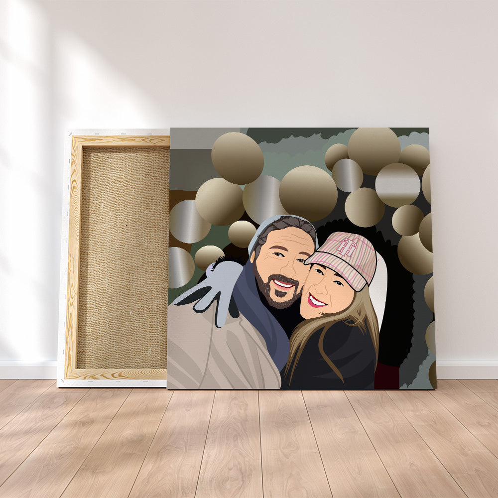 Cartoon Stijl op Canvas